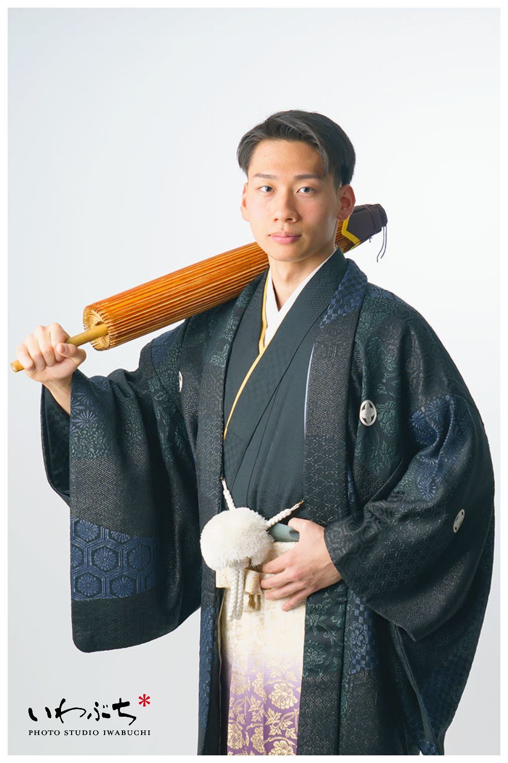 北見　いわぶち　成人写真　男の成人式　成人紋付