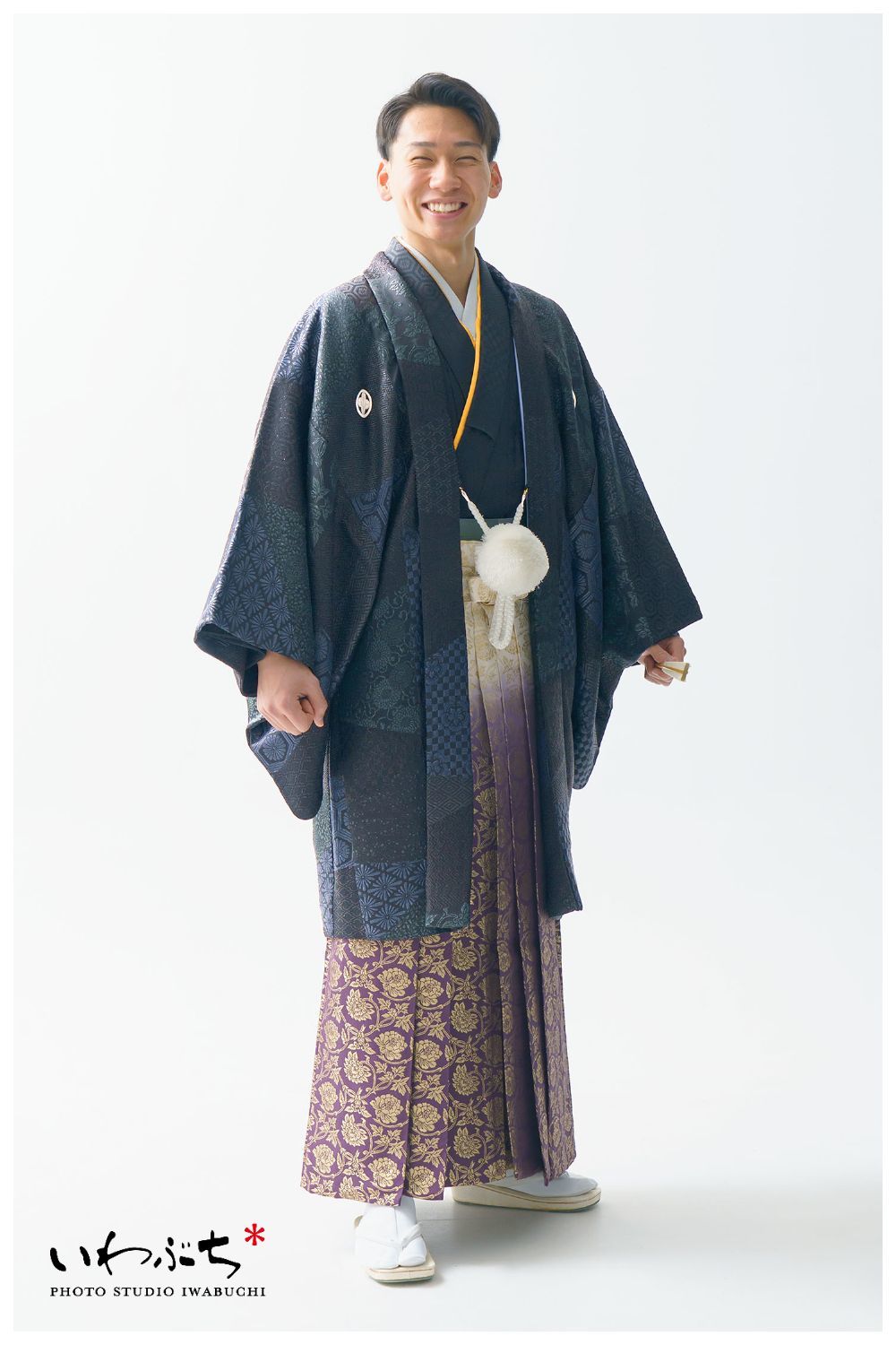 北見　いわぶち　成人写真　男の成人式　成人紋付